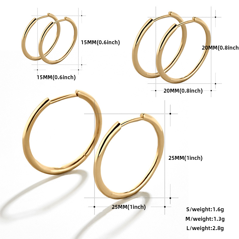 Simple And Versatile Round Earrings