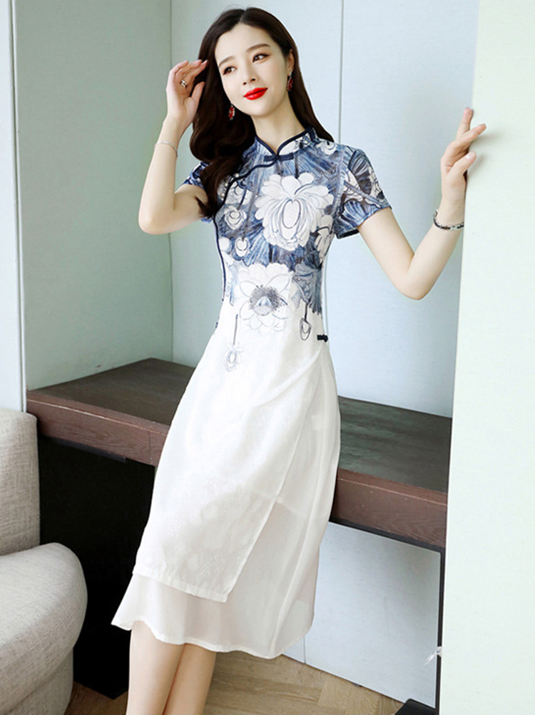 Slim slim all-match dress