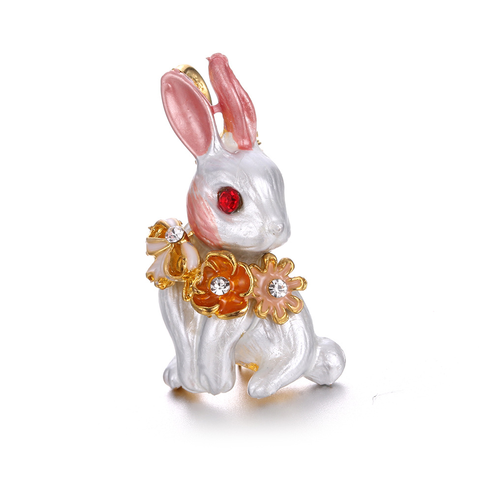Enamel Rabbit Brooch, picture 2 of 4