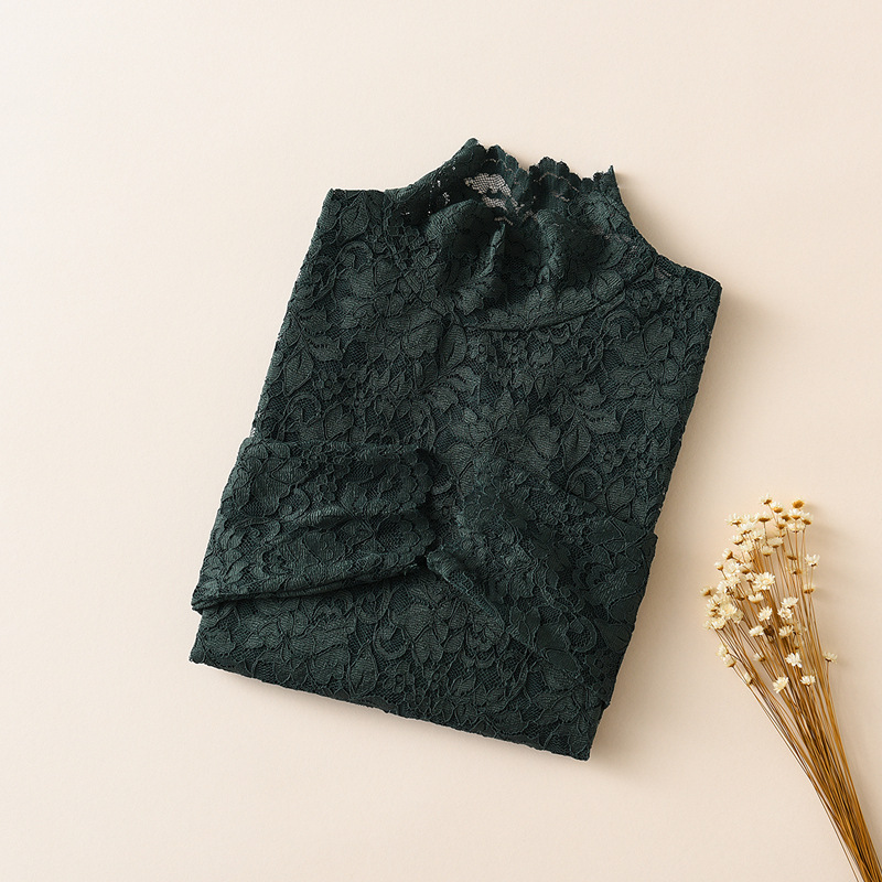 Temperament high-end lace bottoming shirt women