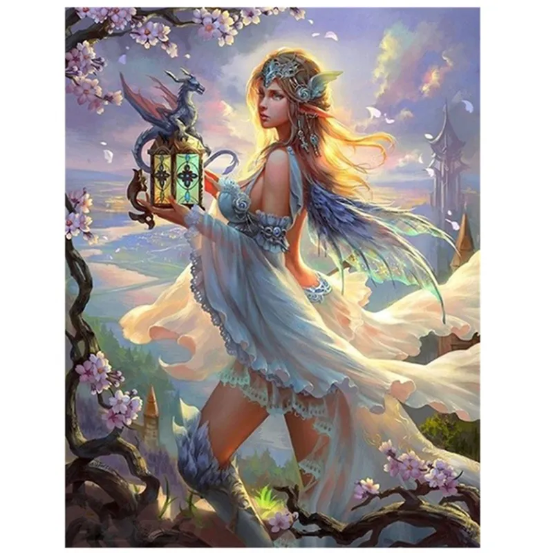 Diamond painting, "Fairies and Beasts" diamond painting - Square