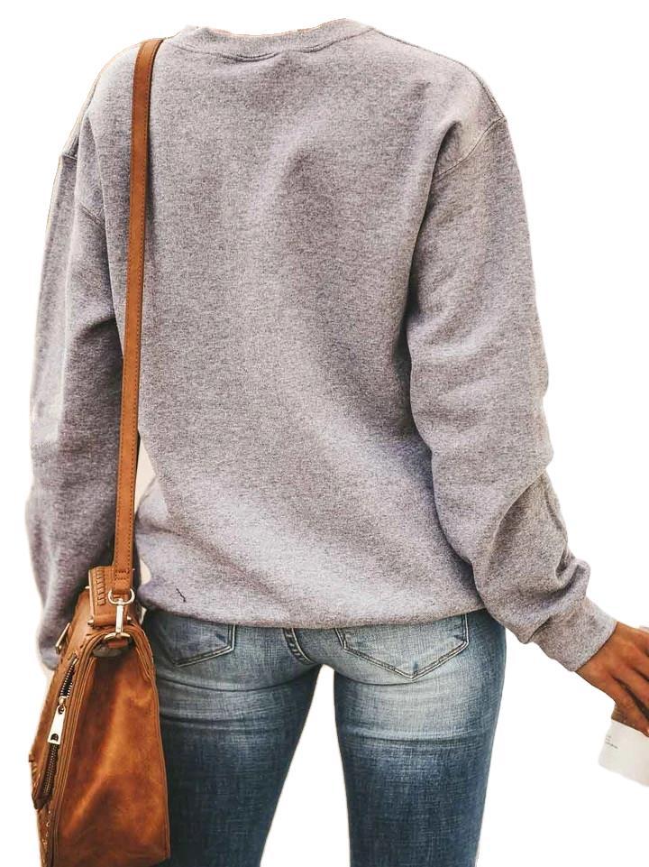 Christmas print fleece sweatshirt