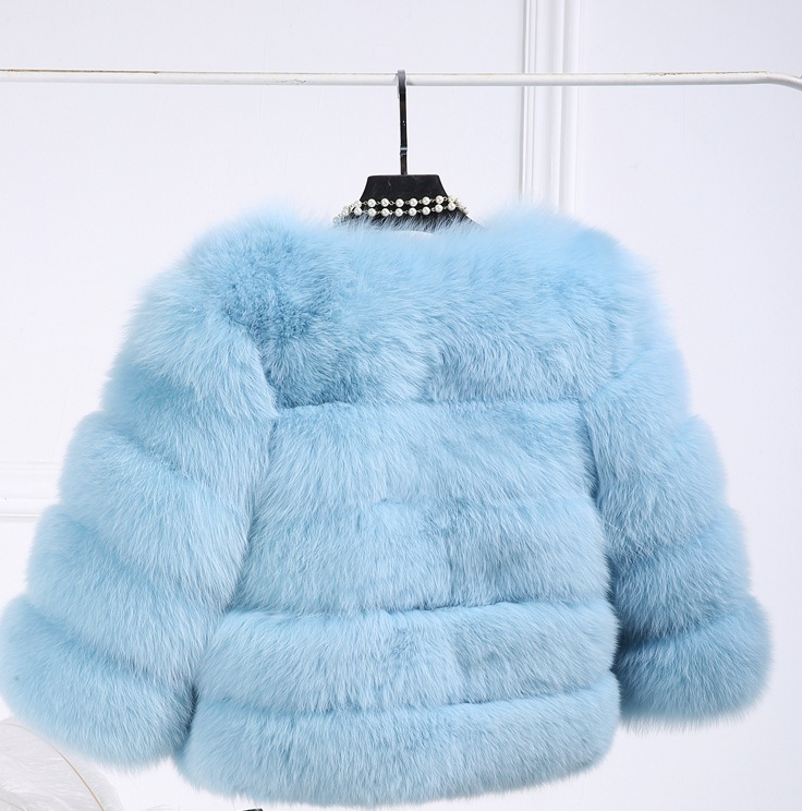 S 3XL Mink Coats Women Winter New Fashion FAUX Fur Coat Elegant Thick Warm Outerwear Fake Fur Jacket Chaquetas Mujer Light Blue - Shop at LoveMi