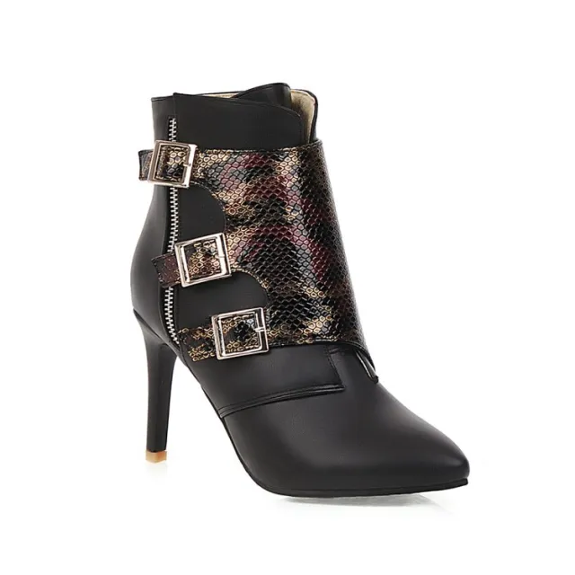 Round toe leather panelled Martin boots Black - Shop at LoveMi