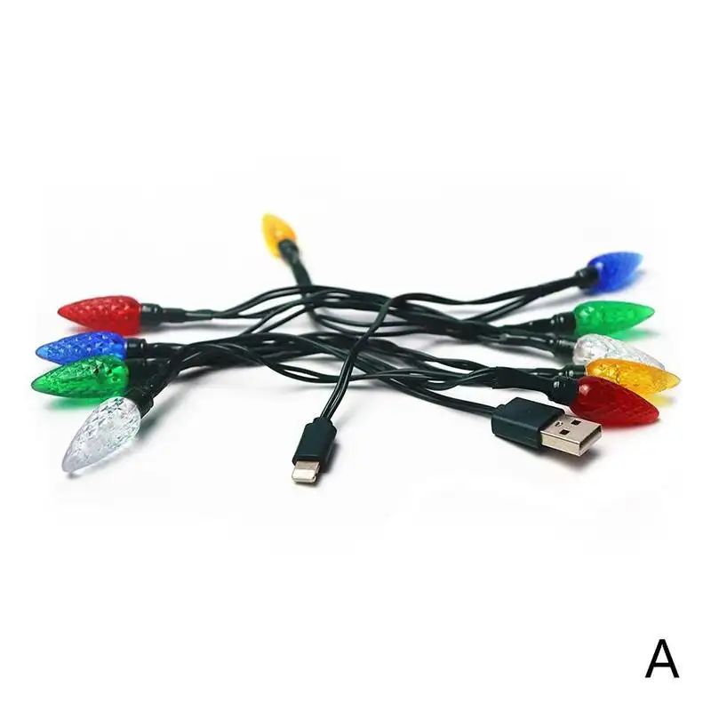 Merry Christmas Light Led Usb Charging Cable