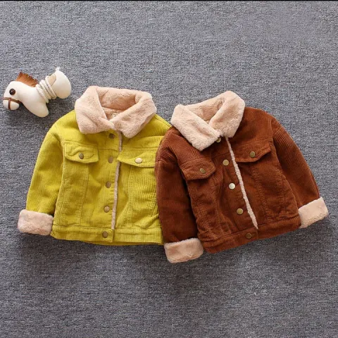 Children's Cotton Cartoon Long-sleeved Zipper Jacket