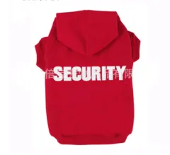Fleece hooded dog sweater - Red - View 1