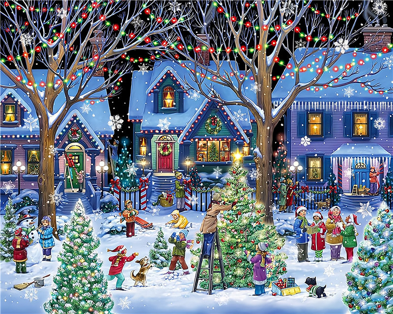 Kerstpuzzel 1000 stukjes – stijl D