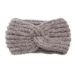 Knitted headband - Coffee Grey - View 1
