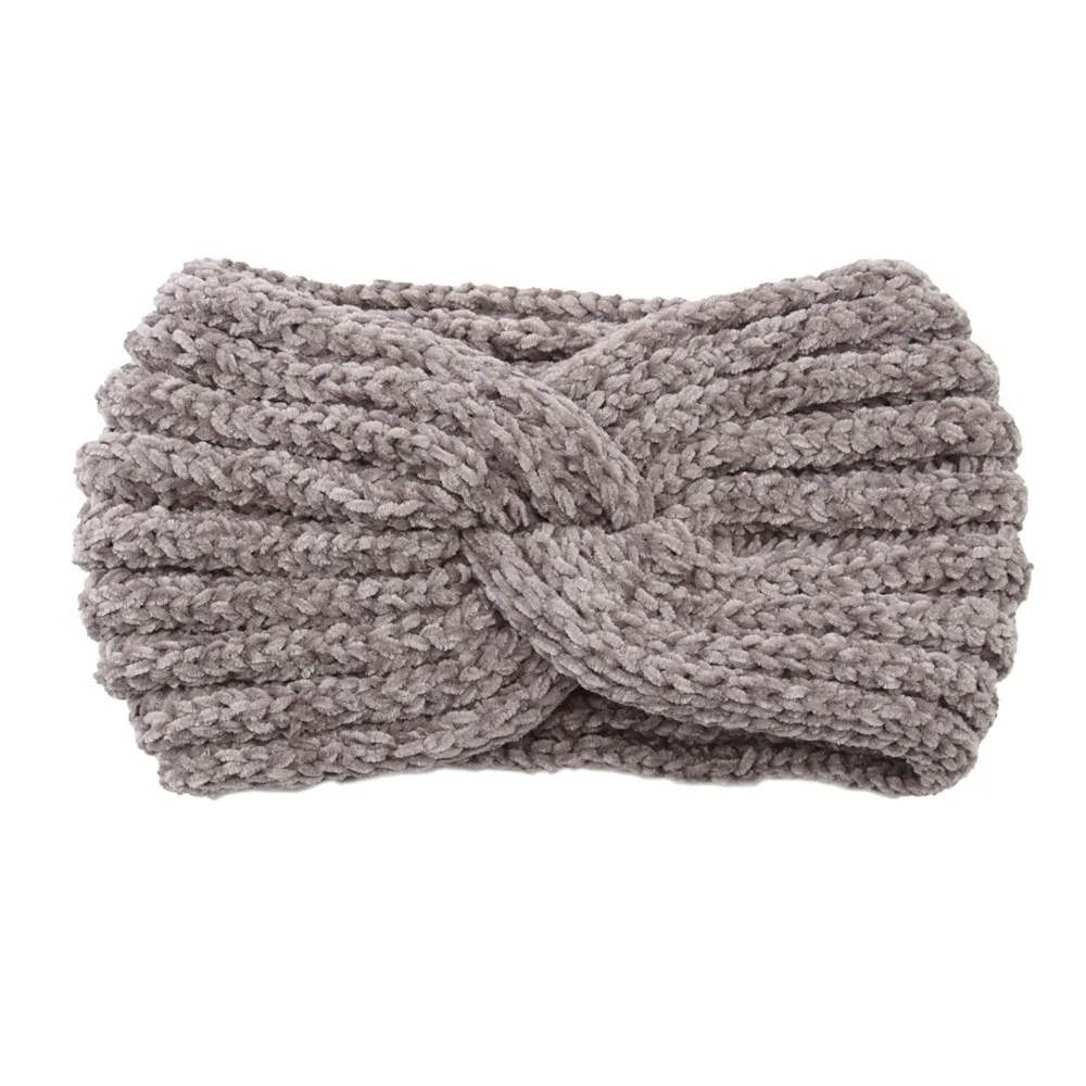 Knitted headband - Coffee Grey