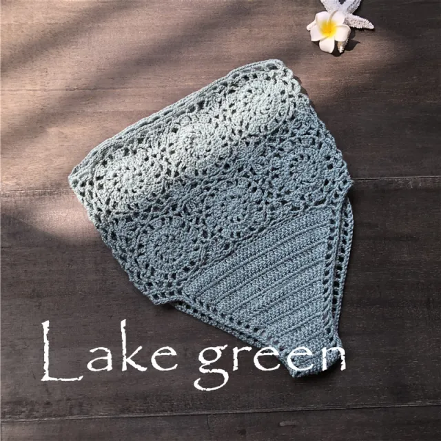 Woven cutout swimsuit shorts Lack Green - Shop at LoveMi