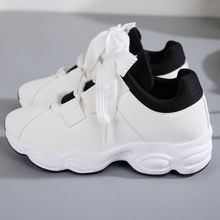 Low-top lace-up oversized single shoes