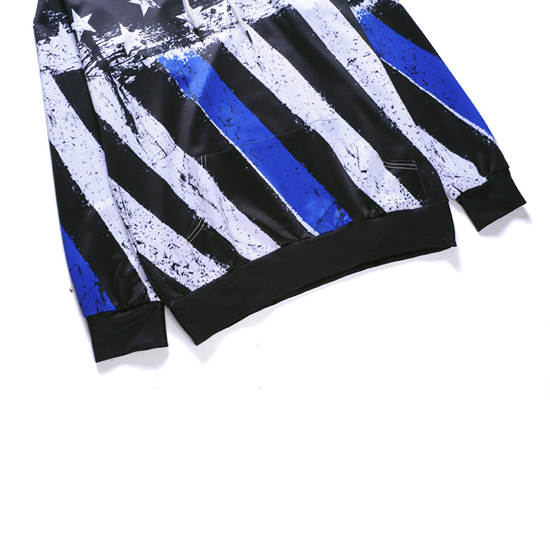 Flag print hoodie