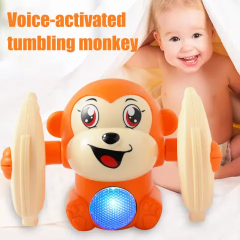 Baby Toys Electric Tumbling Monkey Light Music Puzzle Sound