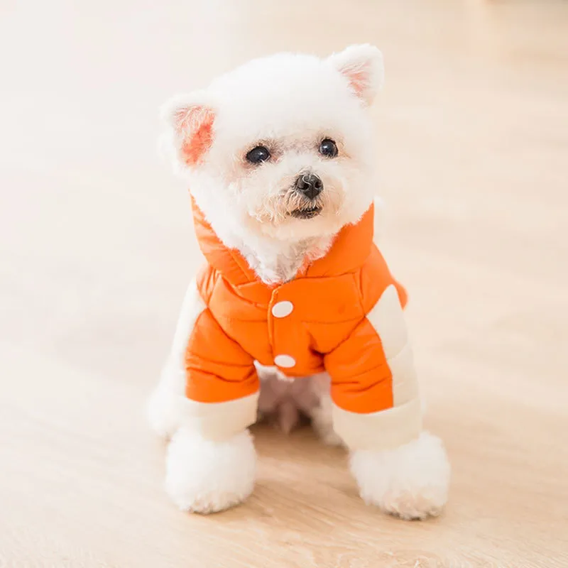 Lovely thick down jacket two legged cotton padded jacket - Orange