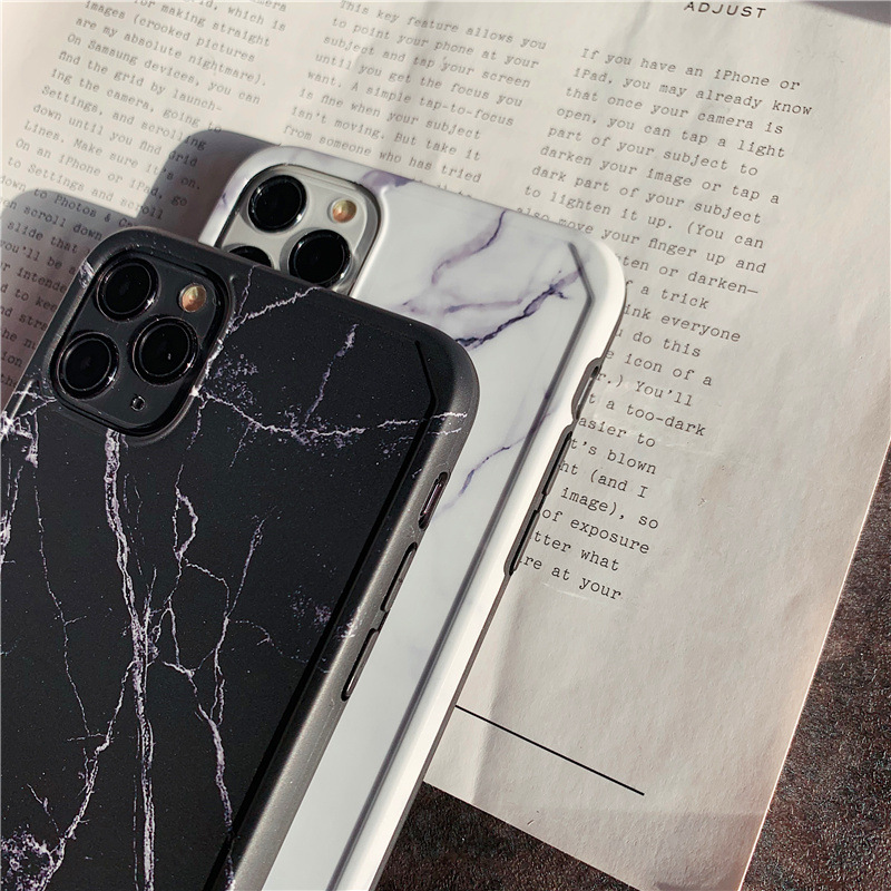 Cold wind anti-fall marble pattern mobile phone case