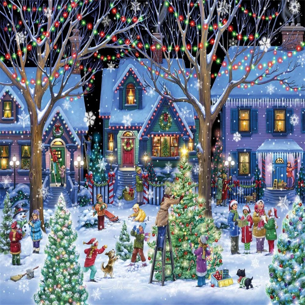 Kerstpuzzel 1000 stukjes – stijl D