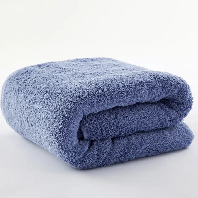 Pure cotton plus towel thickened bath towel S301 Dark Blue - Shop at LoveMi