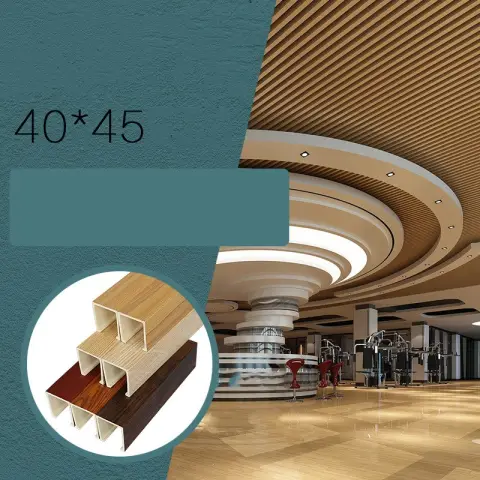 Ecological Wood Ceiling Material 40*45U Type Buckle