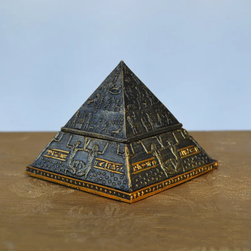 Personality Ancient Egypt Khufu Pyramid Model Creative Small Ornaments Home Decoration Crafts Jewelry Box Gift - Large