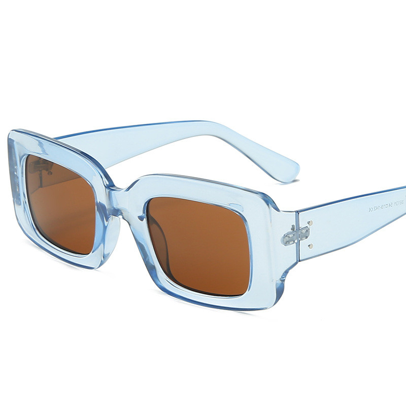 Square Fashionable Eye Protection Glasses Sunglasses Blue - Shop at LoveMi