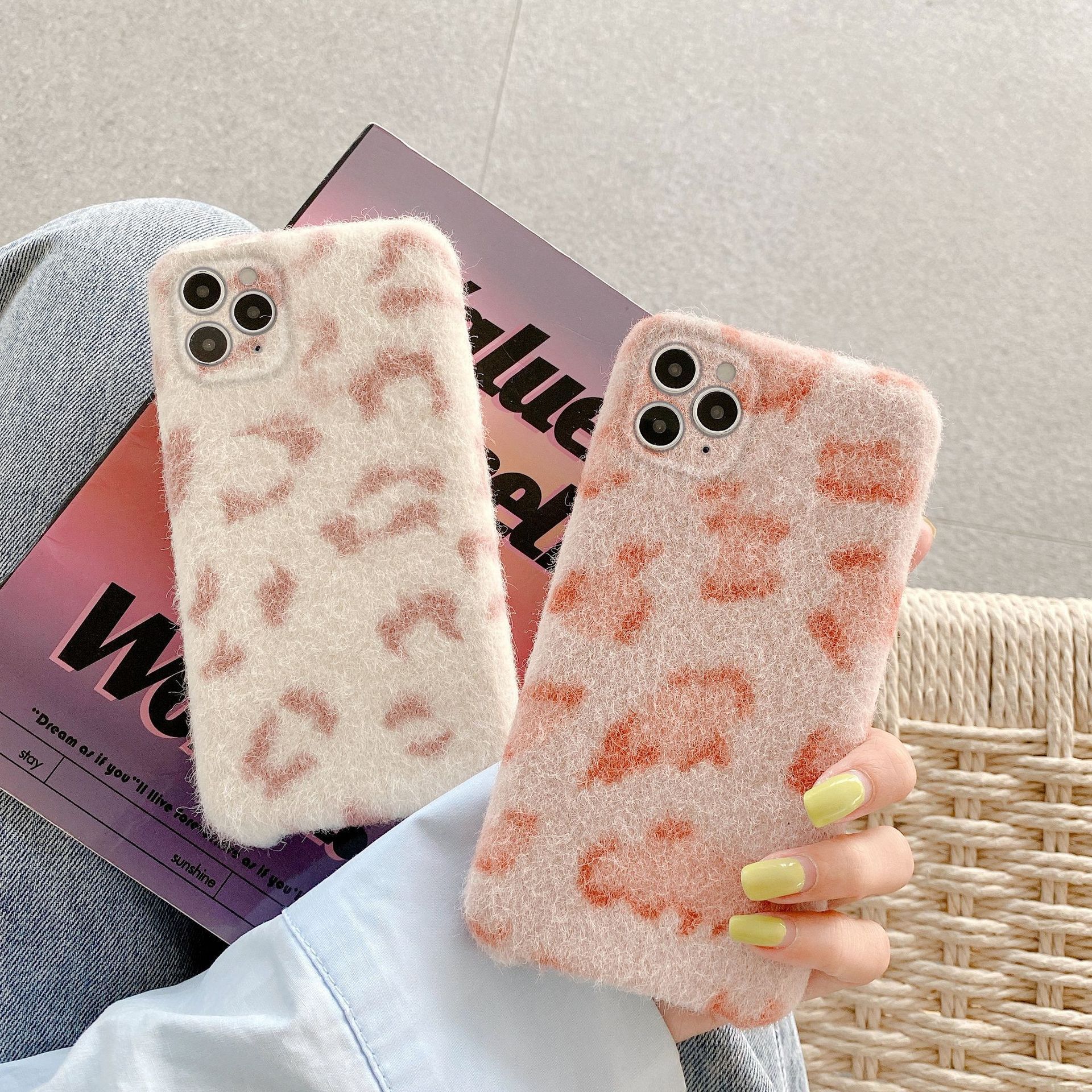 Compatible with Apple , Plush leopard print spermatophore 8plus soft shell - Image 2