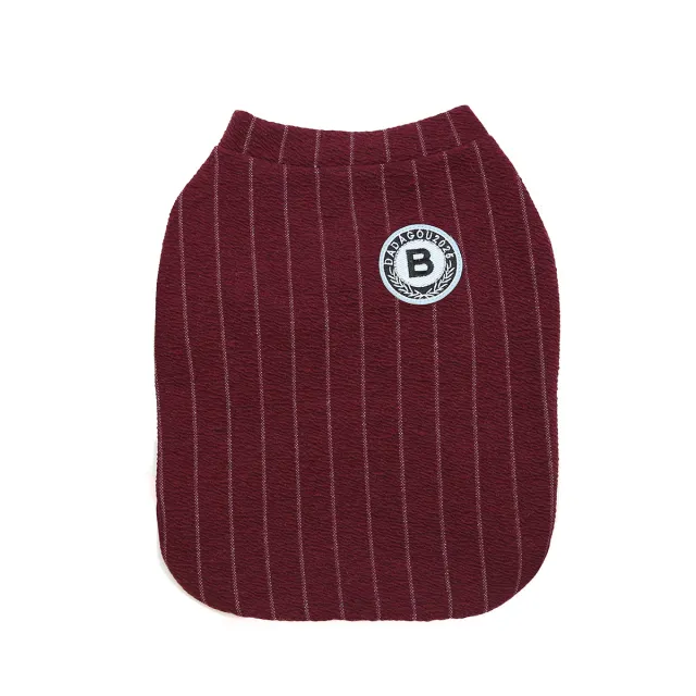 Dog Clothes For Small Dogs Winter French Bulldog Coat Dog Costume Chihuahua Puppy Stripe Baseball Sport Hoodies Jacket Wine Red - Shop at LoveMi