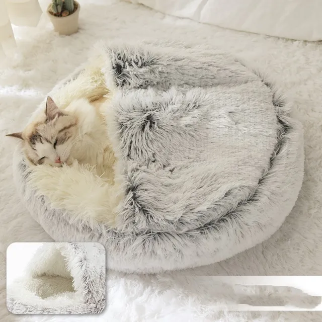 Cat litter to keep warm in winter for semi enclosed cats Grey - Shop at LoveMi