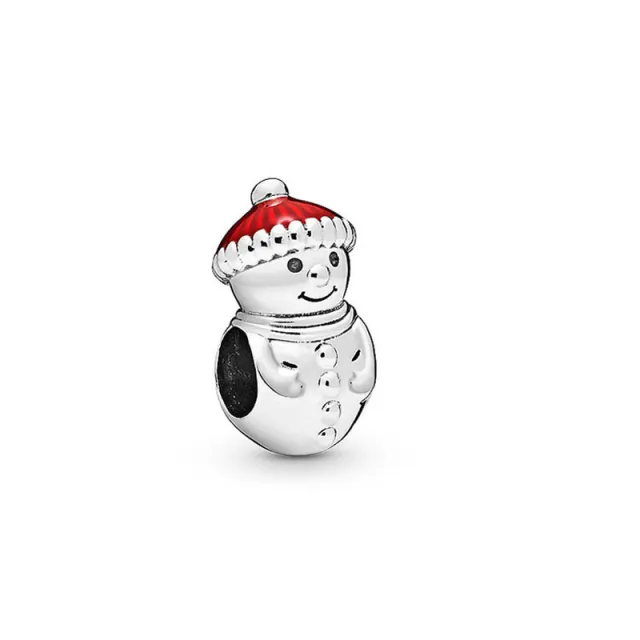 Christmas hat and snowman charm Silver - Shop at LoveMi