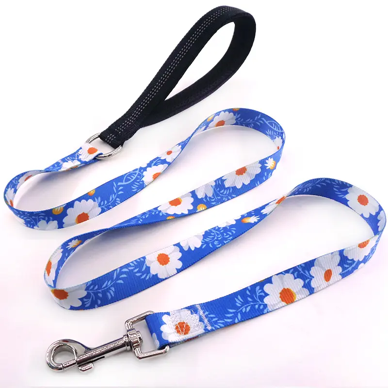 Flower training dog pet supplies printed leash