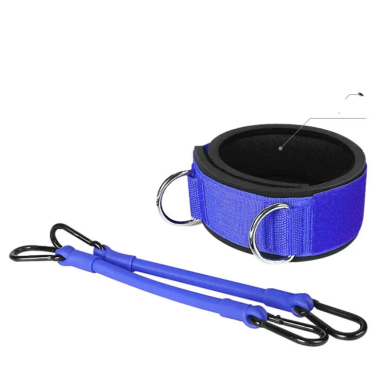 Adjustable Leg Resistance Band for Kick Training and Squats — Blue, 30 pounds