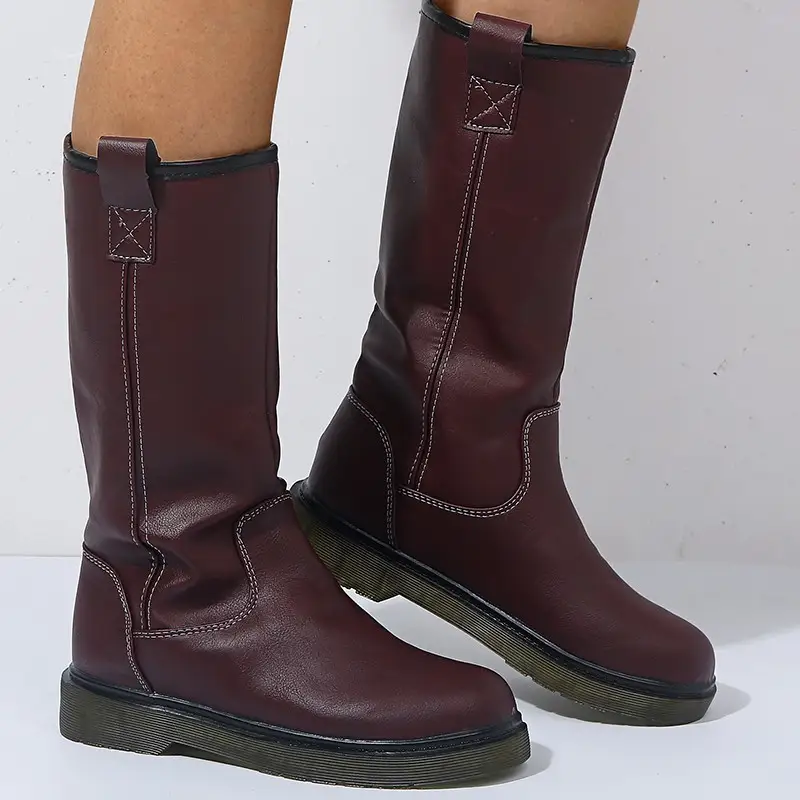 Solid color rider boots