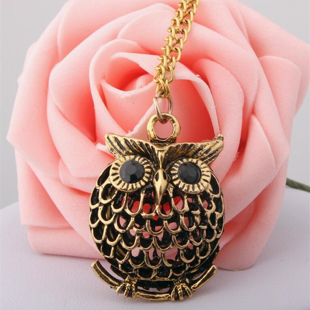Crystal Owl Sweater Chain Long Decorative Necklace Female