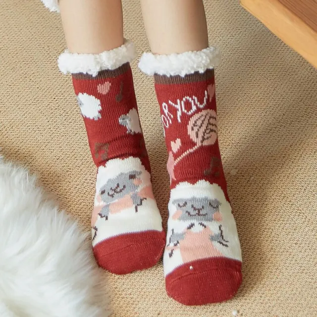 Office foot warmer and home warm socks Red - Shop at LoveMi