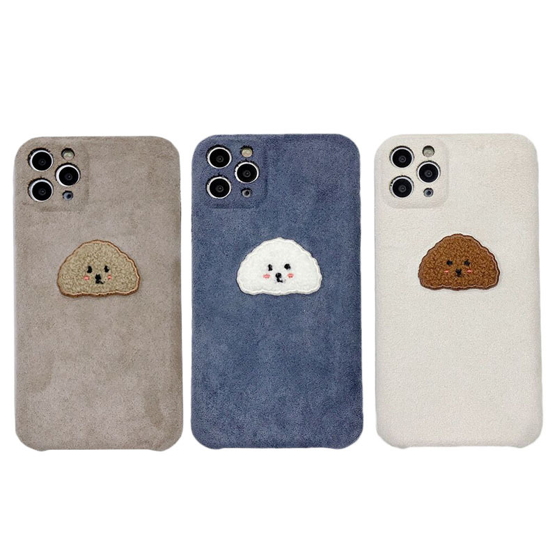 Embroidered Teddy Head Plush Phone Case - Image 9