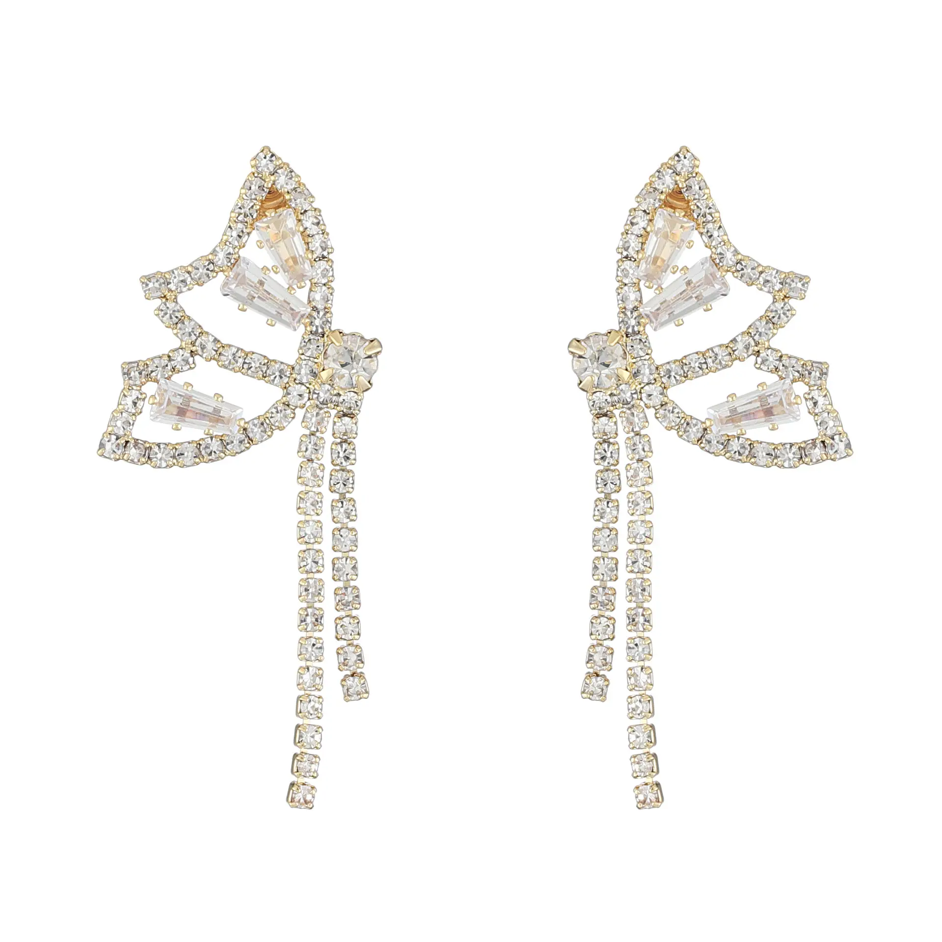 Butterfly wing ear stud