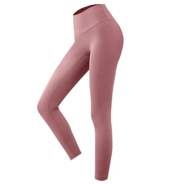 High waist fitness pants without side seams Pink - Shop at LoveMi