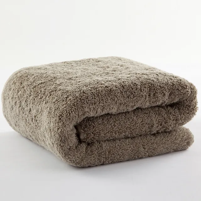 Pure cotton plus towel thickened bath towel S301 Chocolate - Shop at LoveMi