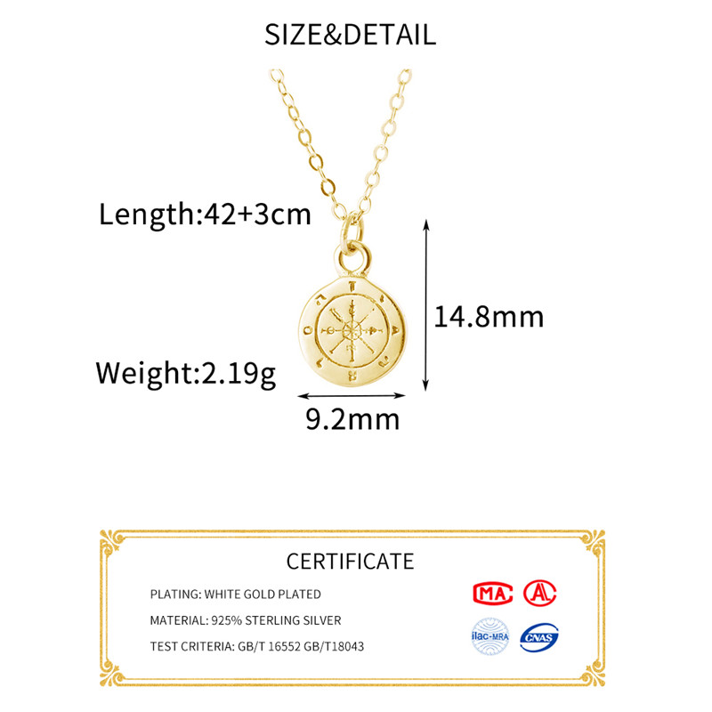 Compass guideline necklace