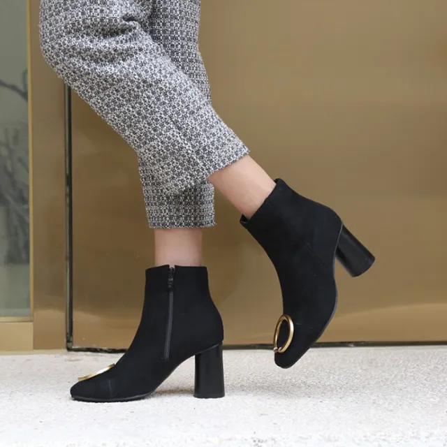 Autumn and winter new British style women's boots Black - Shop at LoveMi