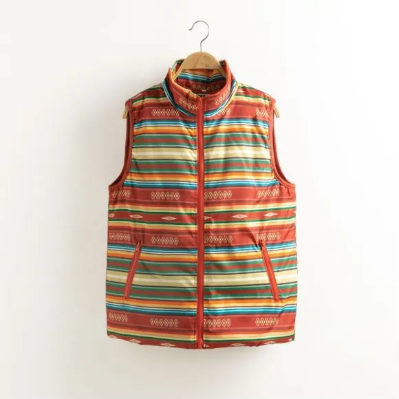 European and American printed women's cotton vest - Photo Color