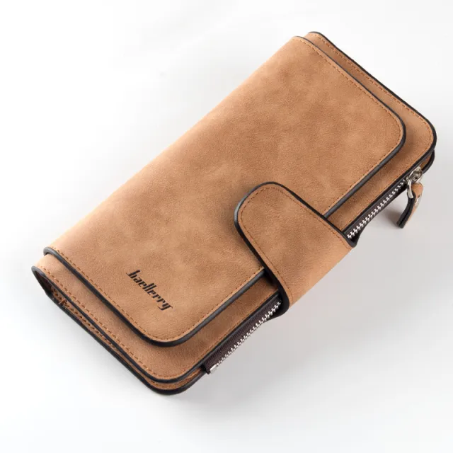 Long buckle ladies wallet clutch Brown - Shop at LoveMi