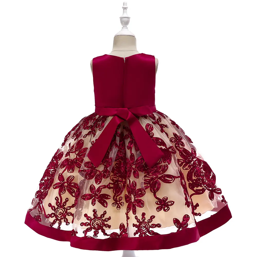 Children's Dress Girls Applique Princess