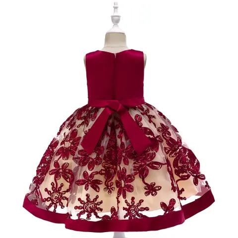 Children's Dress Girls Applique Princess