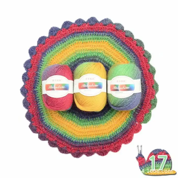 Rainbow ball of yarn