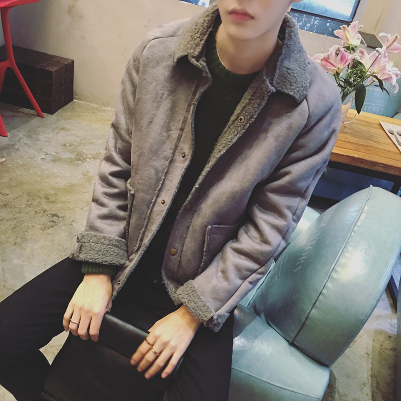 Lamb wool plus fleece padded jacket