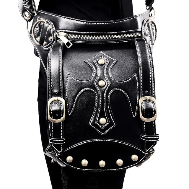 European and American steampunk retro shoulder bag Black - Shop at LoveMi