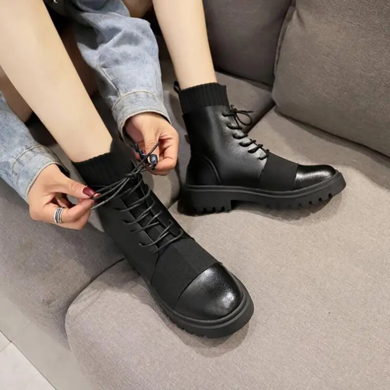 Martin boots women's British style lace up