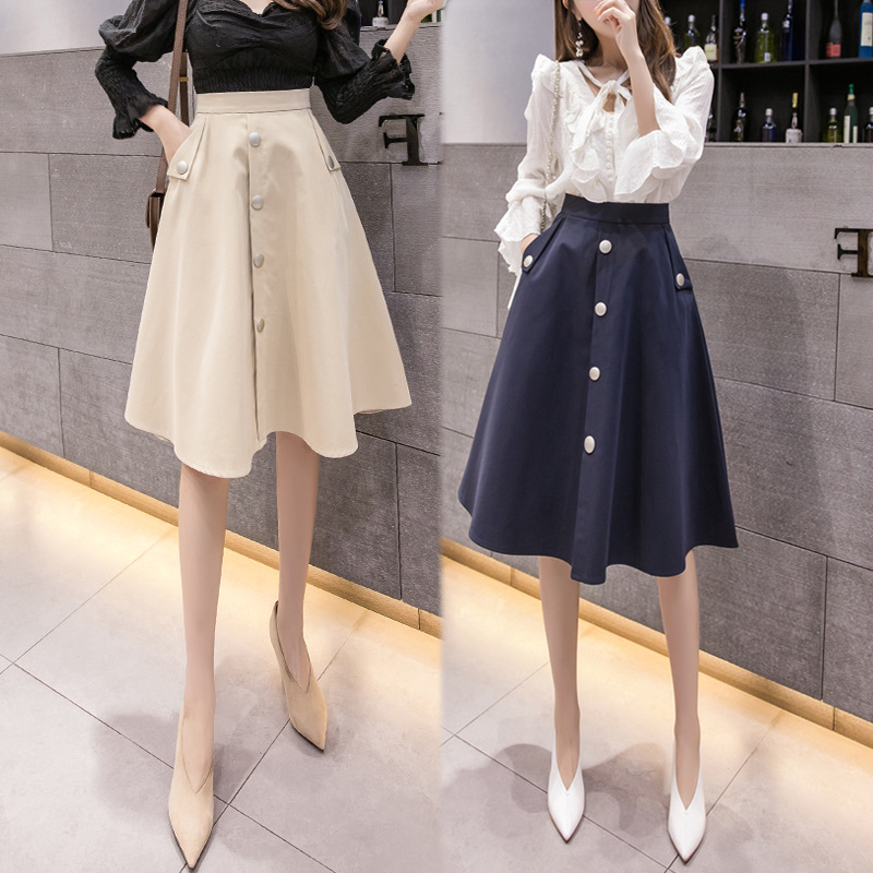 The new temperament, fluffy, versatile, fashionable, thin a-line big swing skirt