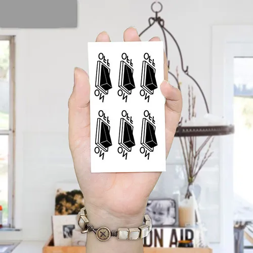 Waterproof lasting tattoo stickers black and white stickers Black - Shop at LoveMi